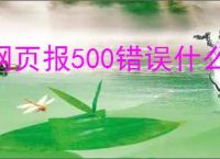 网页报500错误什么原因
