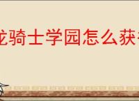 龙骑士学园怎么获得宠物,龙骑士学园宠物获取途径汇总