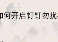 如何开启钉钉勿扰模式