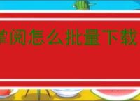 掌阅怎么批量下载