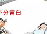 不分青白