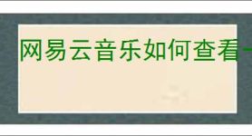 网易云音乐如何查看一首歌的播放次数