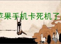 苹果手机卡死机了怎么办