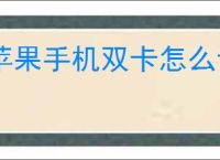 苹果手机双卡怎么设置