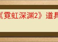 《霓虹深渊2》道具介绍