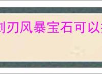 剑刃风暴宝石可以提升哪些属性,剑刃风暴宝石购买推荐