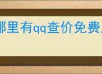 哪里有qq查价免费入口
