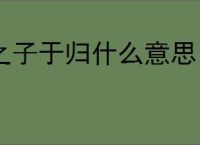 之子于归什么意思