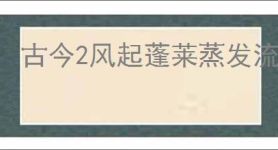 古今2风起蓬莱蒸发流怎么玩,古今2风起蓬莱蒸发流搭配推荐