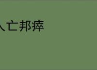 人亡邦瘁