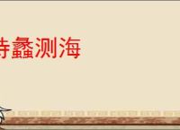 持蠡测海