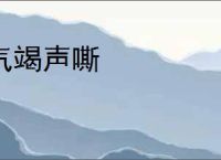 气竭声嘶