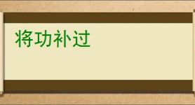 将功补过