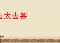 去太去甚