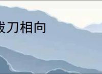 拔刀相向