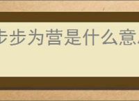 步步为营是什么意思啊