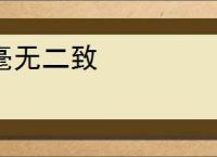 毫无二致