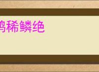 鸿稀鳞绝