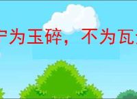 宁为玉碎，不为瓦全