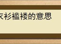 衣衫褴褛的意思