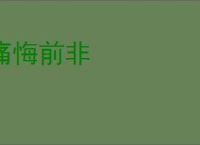 痛悔前非