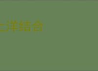 土洋结合