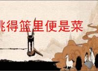 挑得篮里便是菜