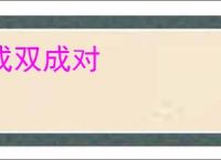 成双成对