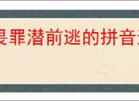 畏罪潜前逃的拼音逃的意思