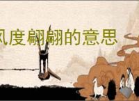 风度翩翩的意思