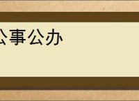 公事公办