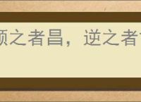 顺之者昌，逆之者亡