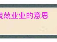 兢兢业业的意思