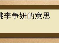 桃李争妍的意思