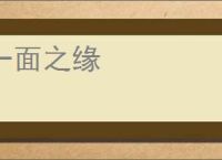 一面之缘