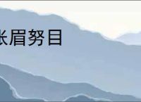 张眉努目