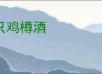 只鸡樽酒