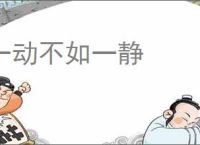 一动不如一静