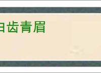 白齿青眉