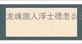 龙魂旅人浮士德怎么玩,龙魂旅人浮士德搭配推荐