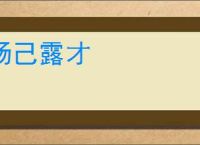 扬己露才