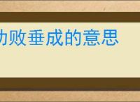功败垂成的意思