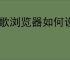 谷歌浏览器如何设置强制缩放