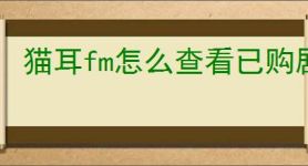 猫耳fm怎么查看已购剧集