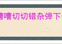 嘈嘈切切错杂弹下一句