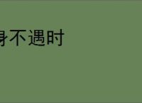 身不遇时