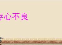 存心不良