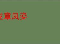 龙章凤姿