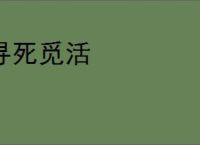 寻死觅活