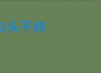 白头不终
